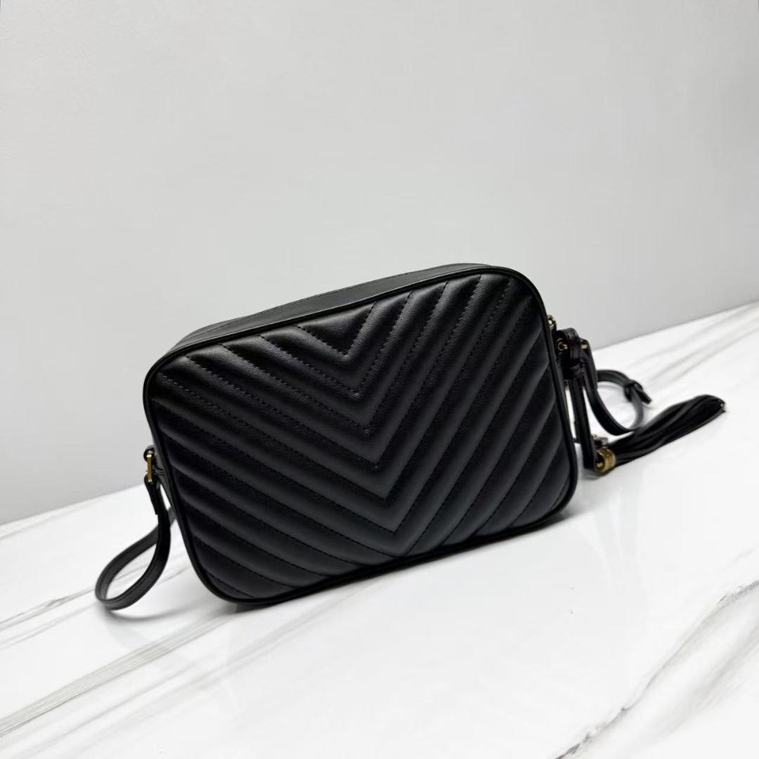 YSL ブラック レザー ショルダーバッグ ！！！ - メルカリ
