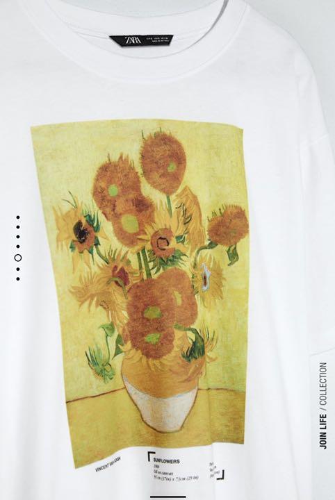 メルカリ ヴァン ゴッホひまわりプリント柄tシャツ Tシャツ カットソー 半袖 袖なし 4 640 中古や未使用のフリマ