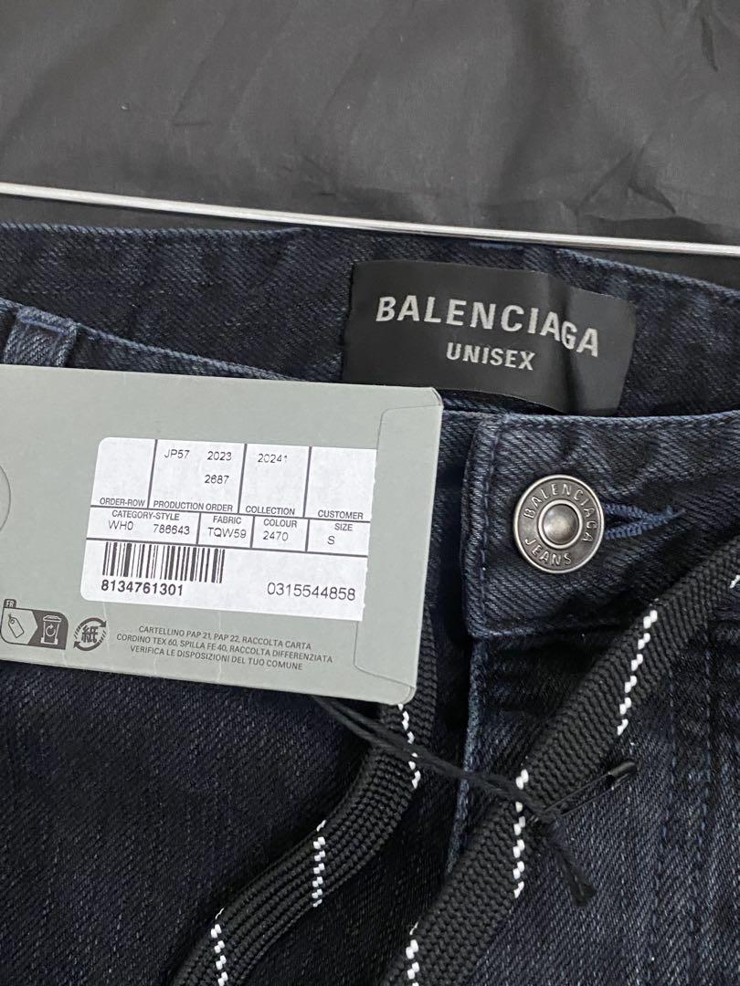 BALENCIAGA 24ss ドローコードワイドバギーパンツ ジーンズ デニム