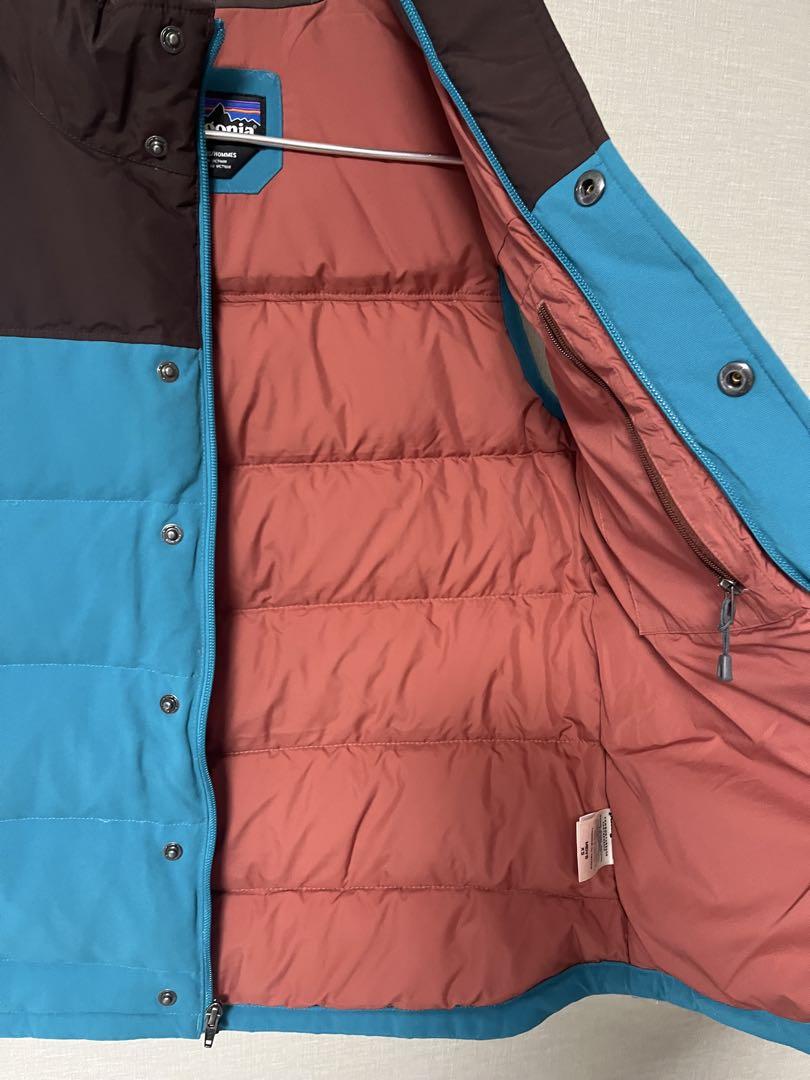patagonia パタゴニア　ダウンベスト ブラウン/ターコイズXS ユーズド