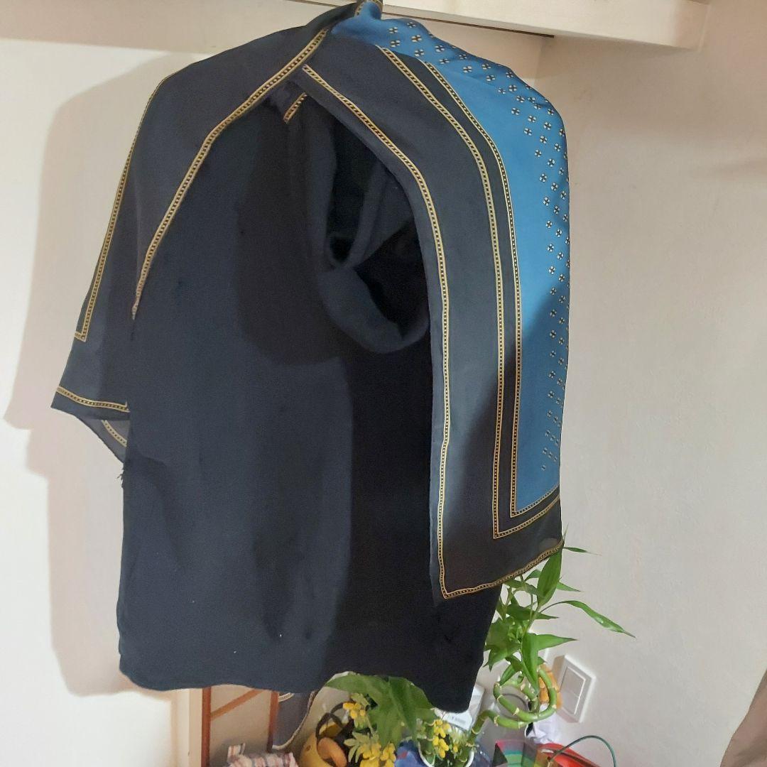 ☆美品☆MIHARA　YASUHIRO　ダメージ　スカーフフード付き半袖パーカー