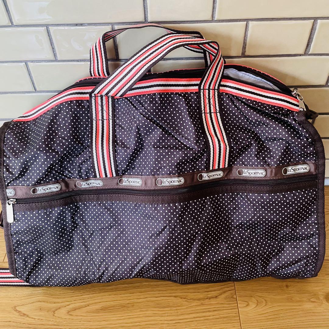 LeSportsac レスポートサック ドット柄 ボストンバッグ - メルカリ