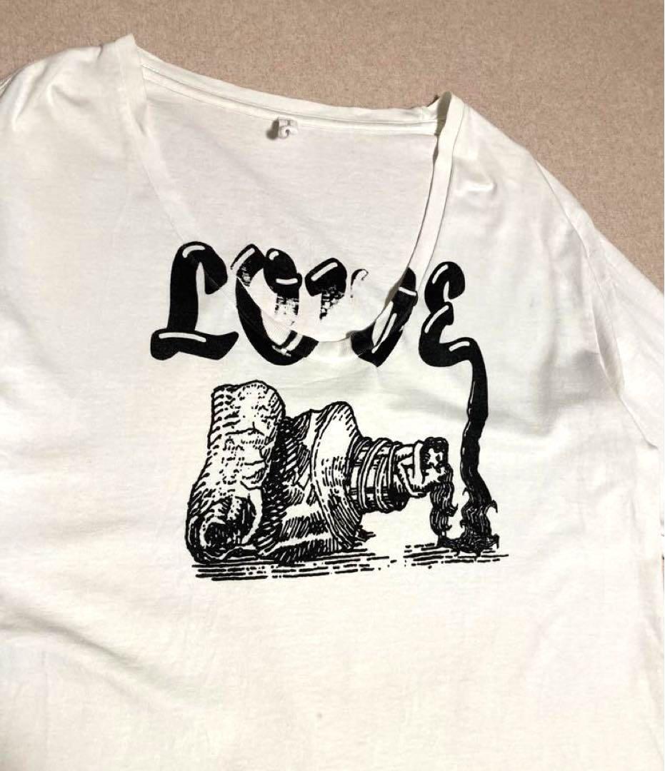 MIHARA YASUHIRO Uネック カットオフ Tシャツ カットソー 半袖