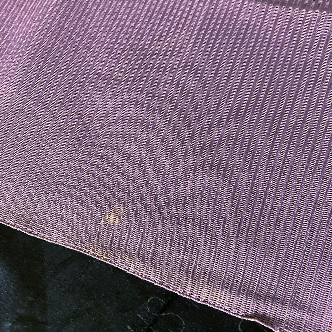 夏物帯 絽綴織 名古屋帯 八寸 松葉仕立て 刺繍 紫 R - メルカリ