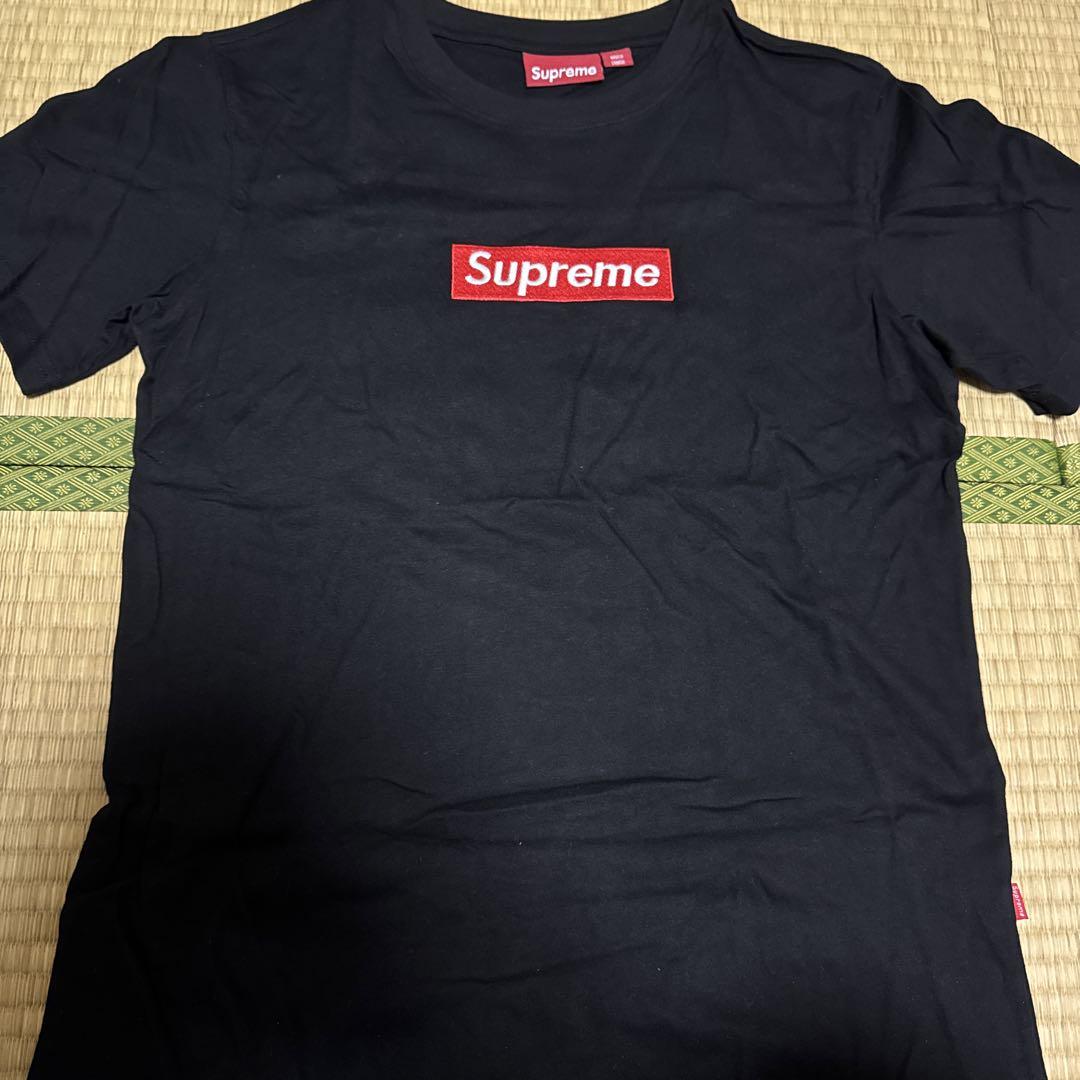 シュプリーム　Tシャツ　カナダ製　半袖　黒　ロゴ刺繍　XL　限定