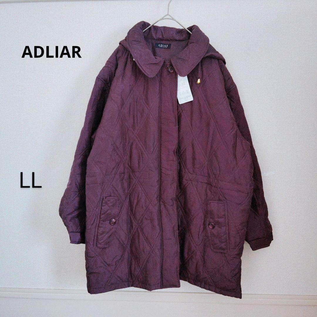 新品 キルティング シルク100 絹 中綿 ジャケット LL 紫 大きいサイズ 7,453円