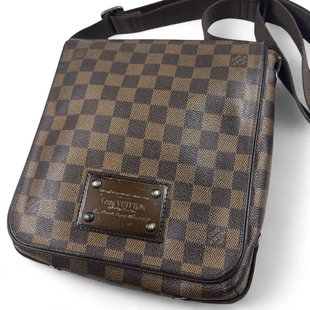 LOUIS VUITTON ダミエ・エベヌ ブルックリン MM ショルダーバッグ
