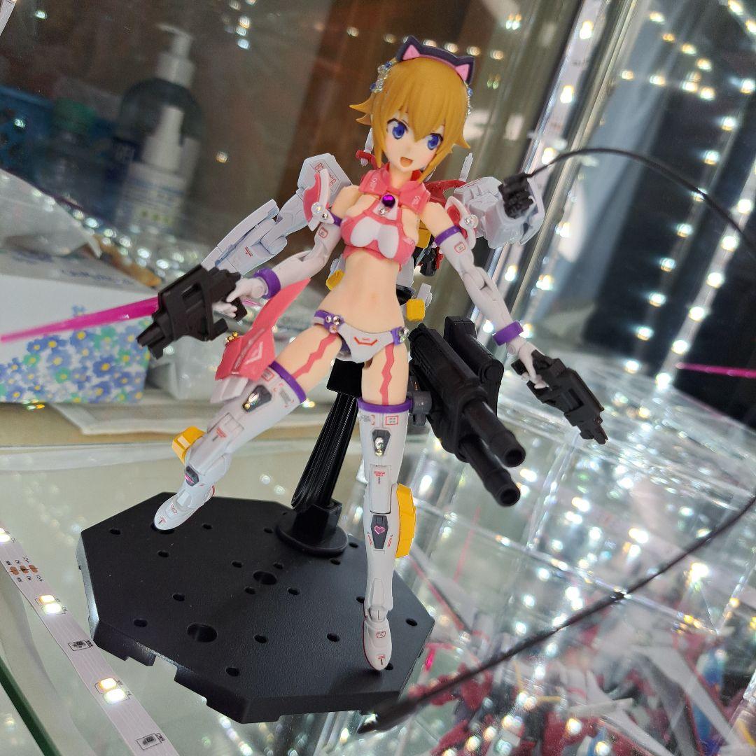 30MS 完成品　　ゲルググを背負うあばたーふみな　スタンド付