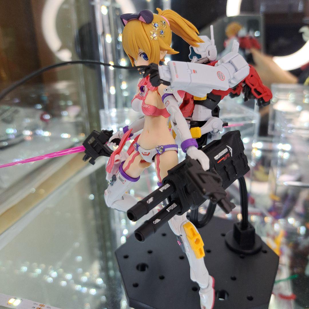30MS 完成品　　ゲルググを背負うあばたーふみな　スタンド付