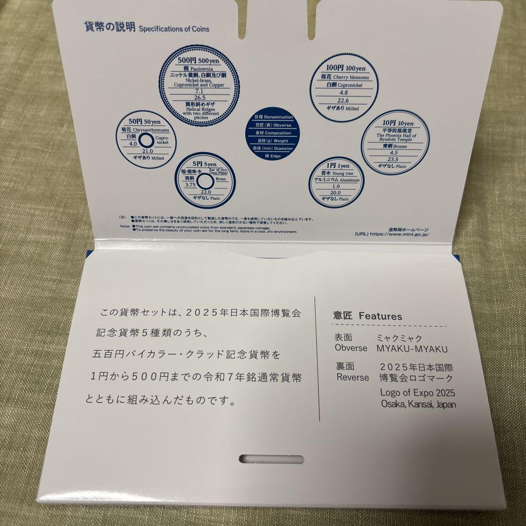 2025年日本国際博覧会記念五百円バイカラー・クラッド貨幣入り