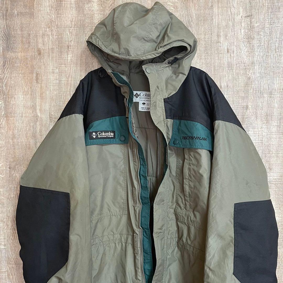 Columbia コロンビア　マウンテンジャケット　黒×カーキ系　LL