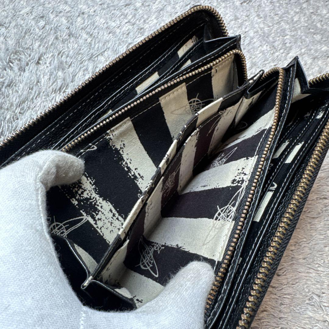 Vivienne Westwood 長財布 ラウンドファスナー ゴールドロゴ