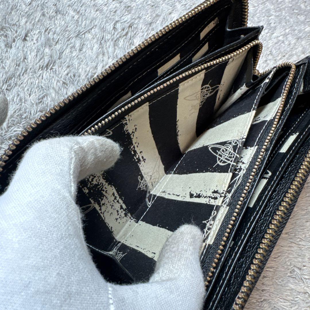 Vivienne Westwood 長財布 ラウンドファスナー ゴールドロゴ