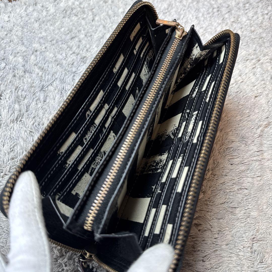 Vivienne Westwood 長財布 ラウンドファスナー ゴールドロゴ