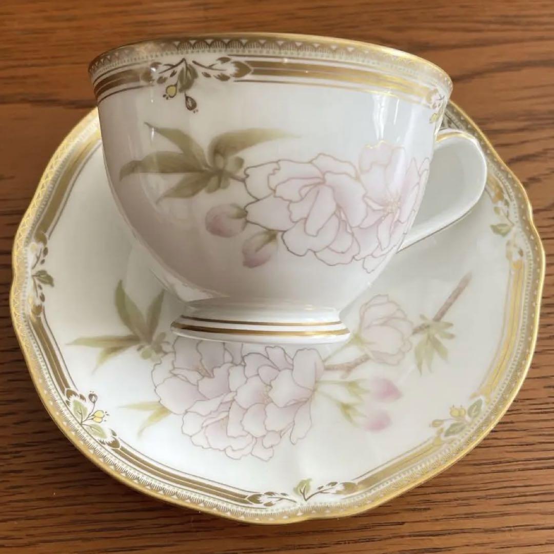 訳あり ノリタケガラコンテッサカップ&ソーサー桜