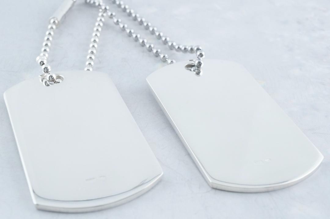 グッチ GUCCI ネックレス ドッグタグ ダブルプレート ボールチェーン シルバー925 アクセサリー 新品仕上げ済み