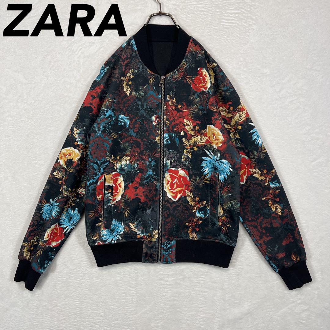 ZARA ザラ 薔薇 総柄 花柄 ボタニカル ブルゾン