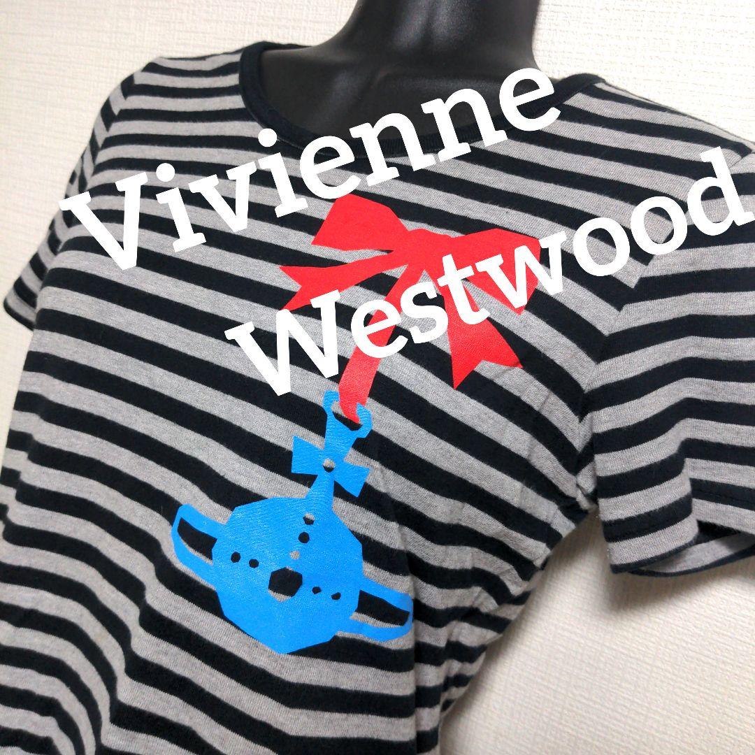ck18 Vivienne Westwood 半袖カットソー サイズ2 黒×灰色