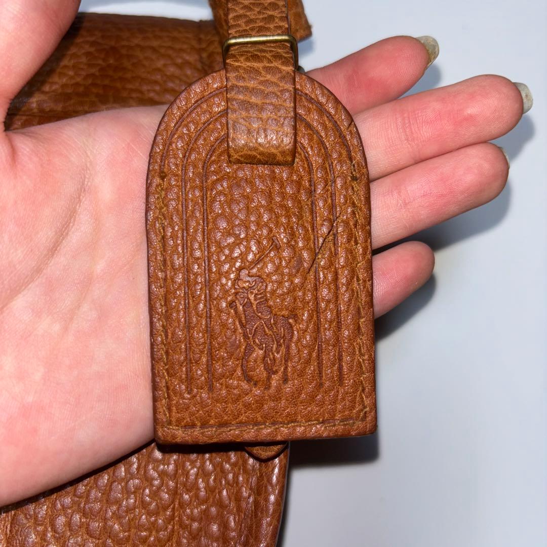 【ヴィンテージ】ラルフローレン 本革ショルダーバッグ ブラウン