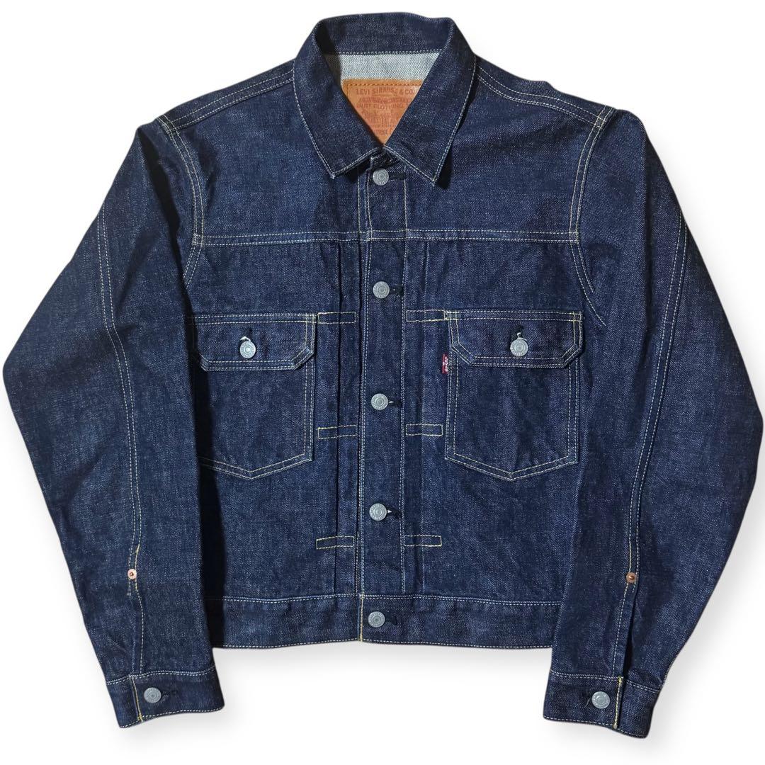 濃紺✨97年1月製◎リーバイス 71507 デニムジャケット 40 日本製復刻 Levi's リーバイス 71507 日本製 71507 ボタン裏J02 復刻 2nd