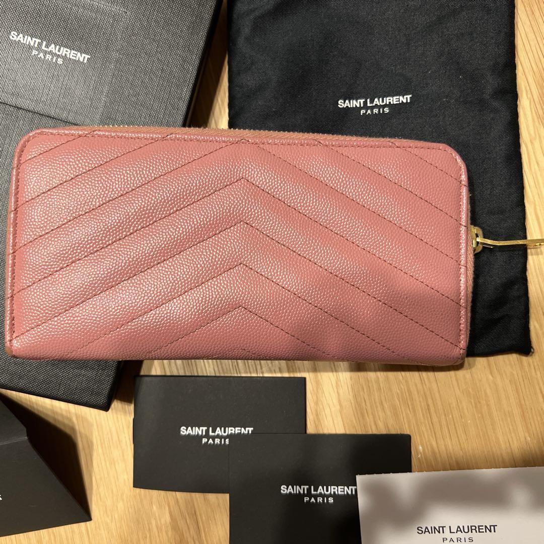 SAINT LAURENT ピンク 長財布