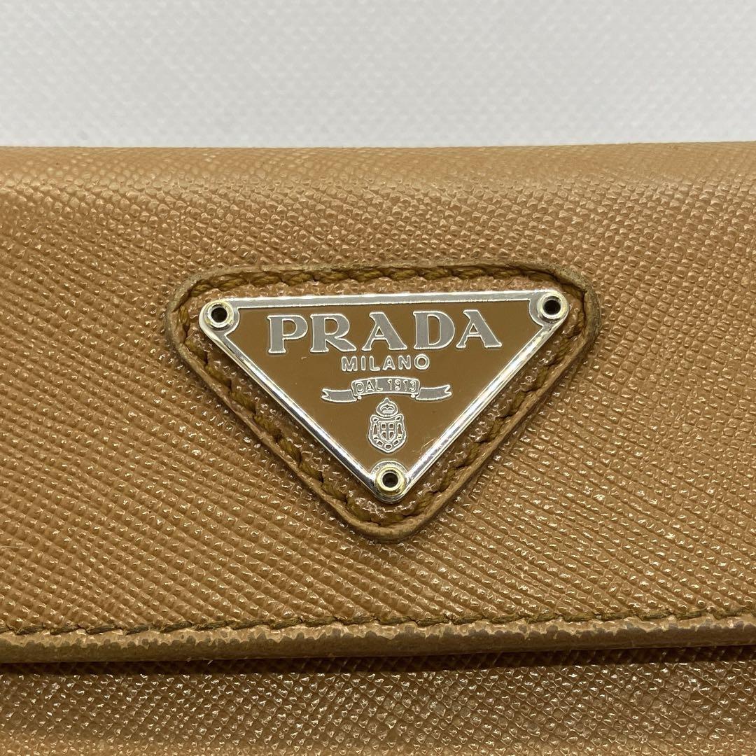 PRADA プラダ 三つ折り財布 がま口 三角ロゴ 2742 小物