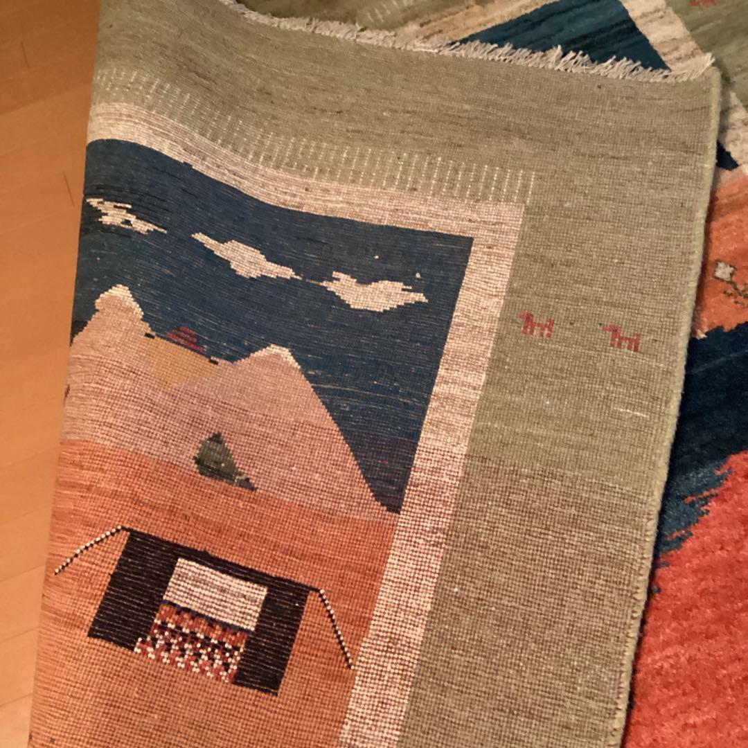 ギャッベ 手織りウールラグ