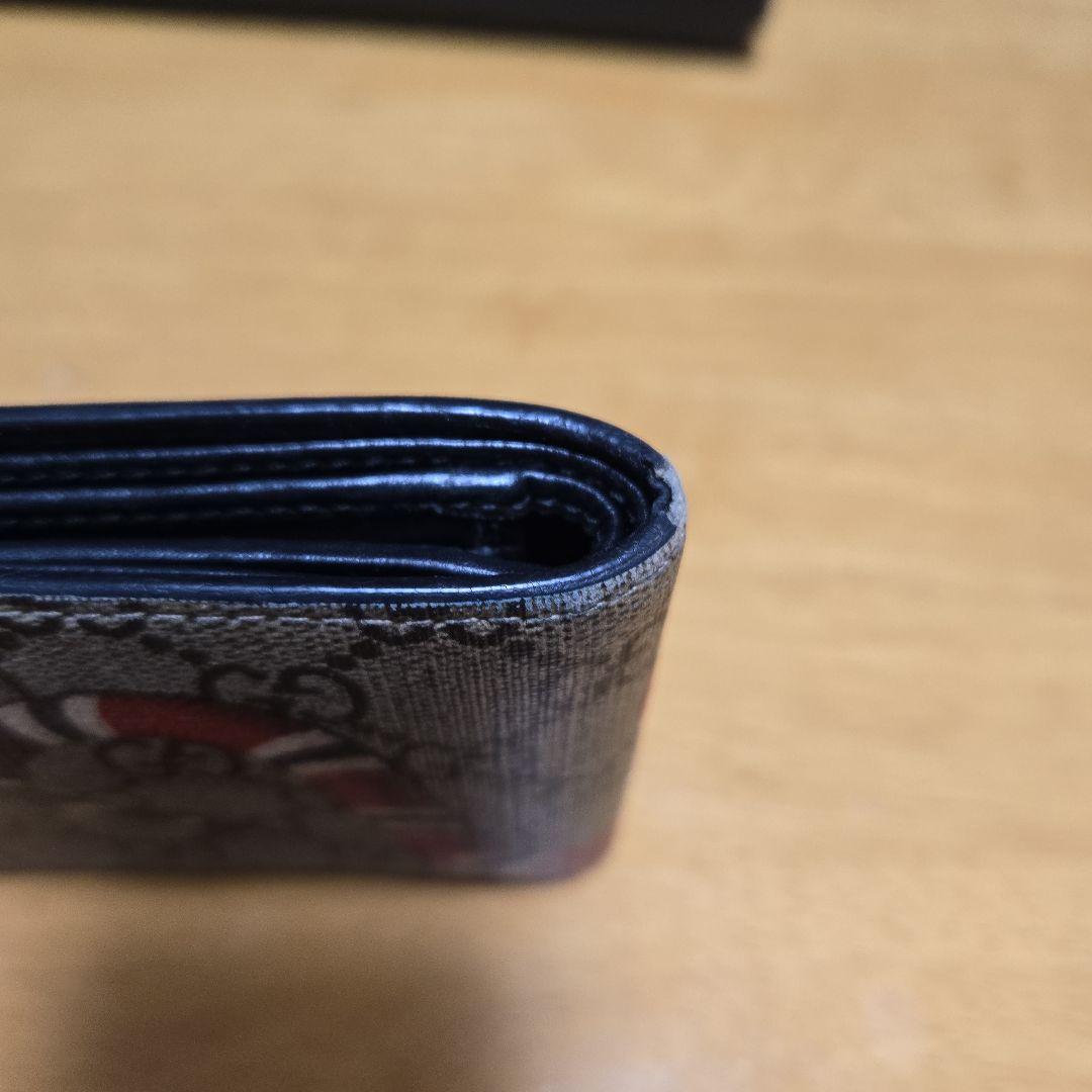好きに GUCCI GGパターン 蛇デザイン 三つ折り財布 小物