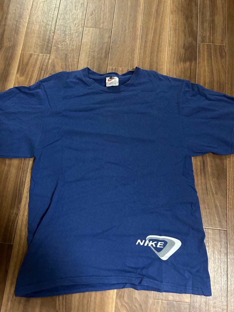 Nike ブルー Tシャツ Mサイズ　白タグ