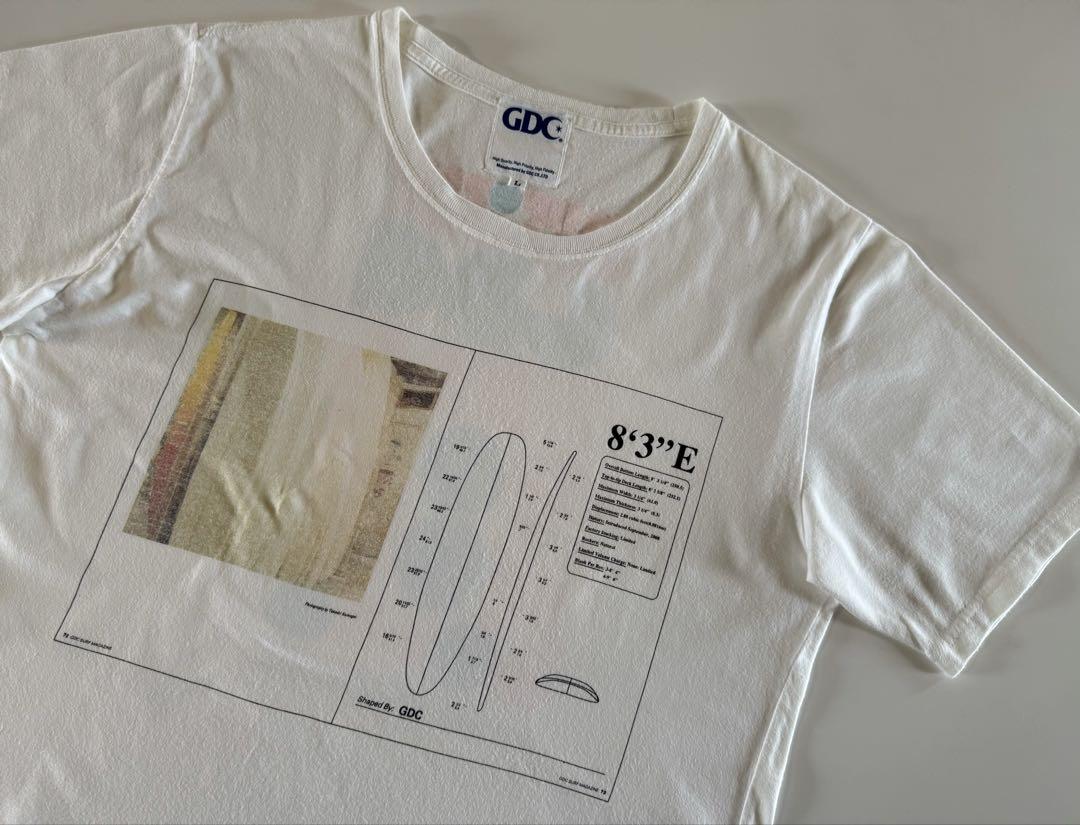 GDC ホワイト Tシャツ 両面プリント 表記サイズＬ