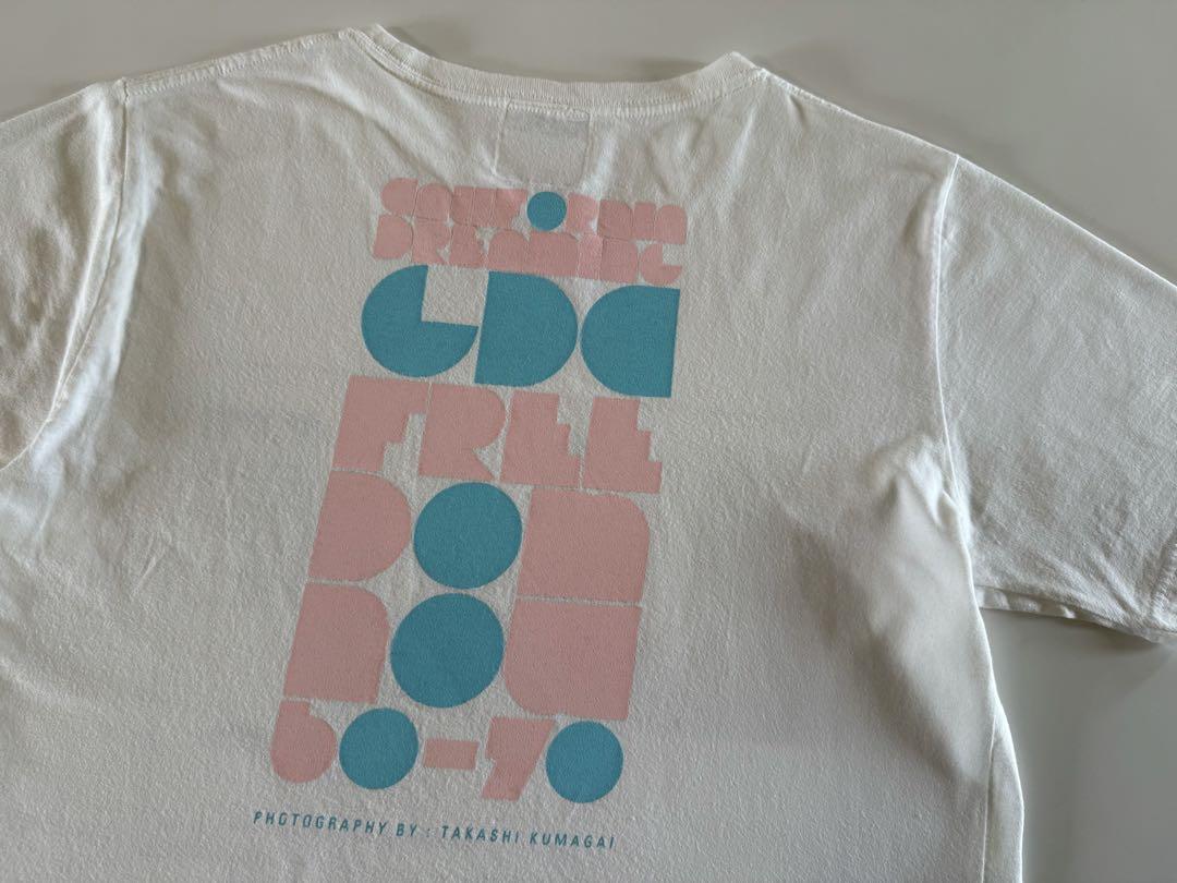 GDC ホワイト Tシャツ 両面プリント 表記サイズＬ
