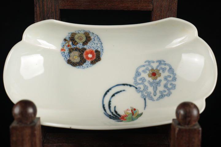 格安定番 十一代 酒井田柿右衛門 染錦丸紋画木瓜形皿 向付 四客 旧家蔵出 M2U6Q-m69195545479 得価