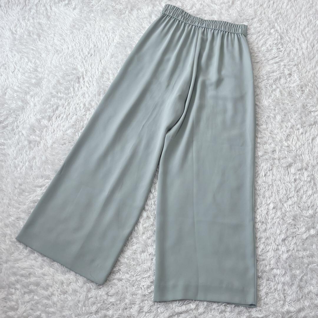 【美品】ソージュ サイドタックワイドパンツ ミント XS 現行品 ウォッシャブル