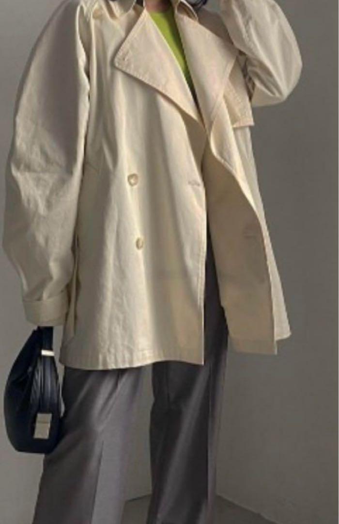 MANTECO CLASSY TRENCH JACKET アメリ　ホワイト