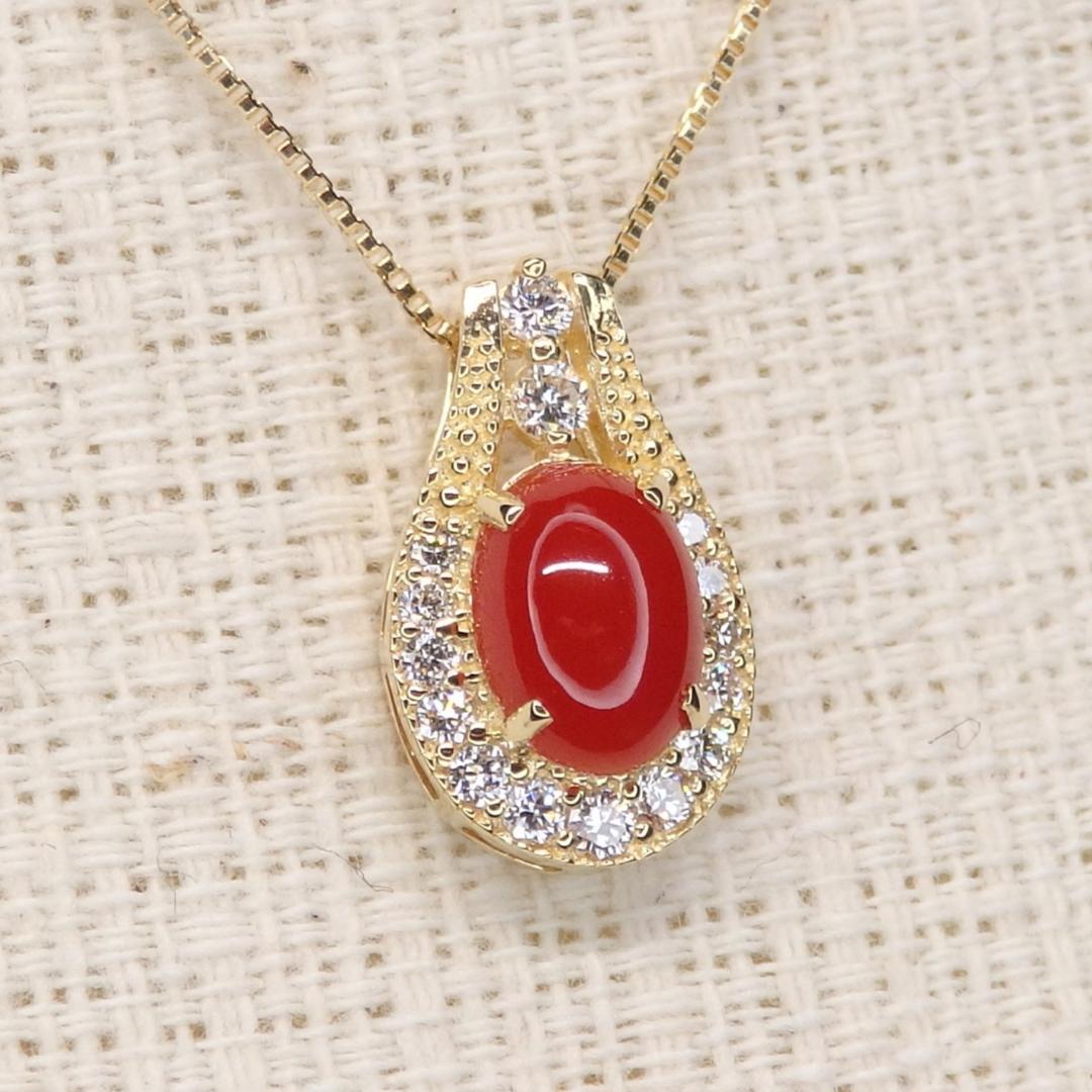 さんご ペンダントトップ 0.554ct Z5250ゴールドK18 サンゴ珊瑚