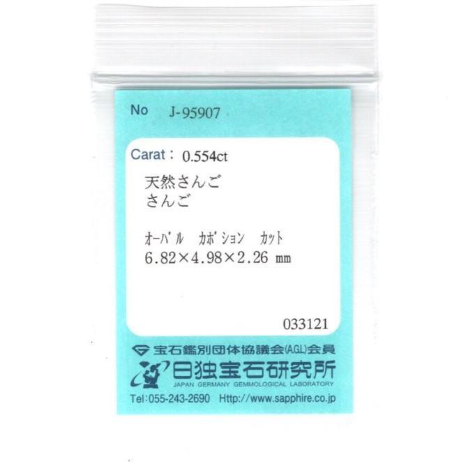 さんご ペンダントトップ 0.554ct Z5250ゴールドK18 サンゴ珊瑚