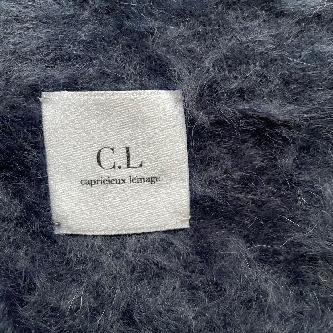 capricieux le'mage　FOXカシミアボートネックニット　ネイビー