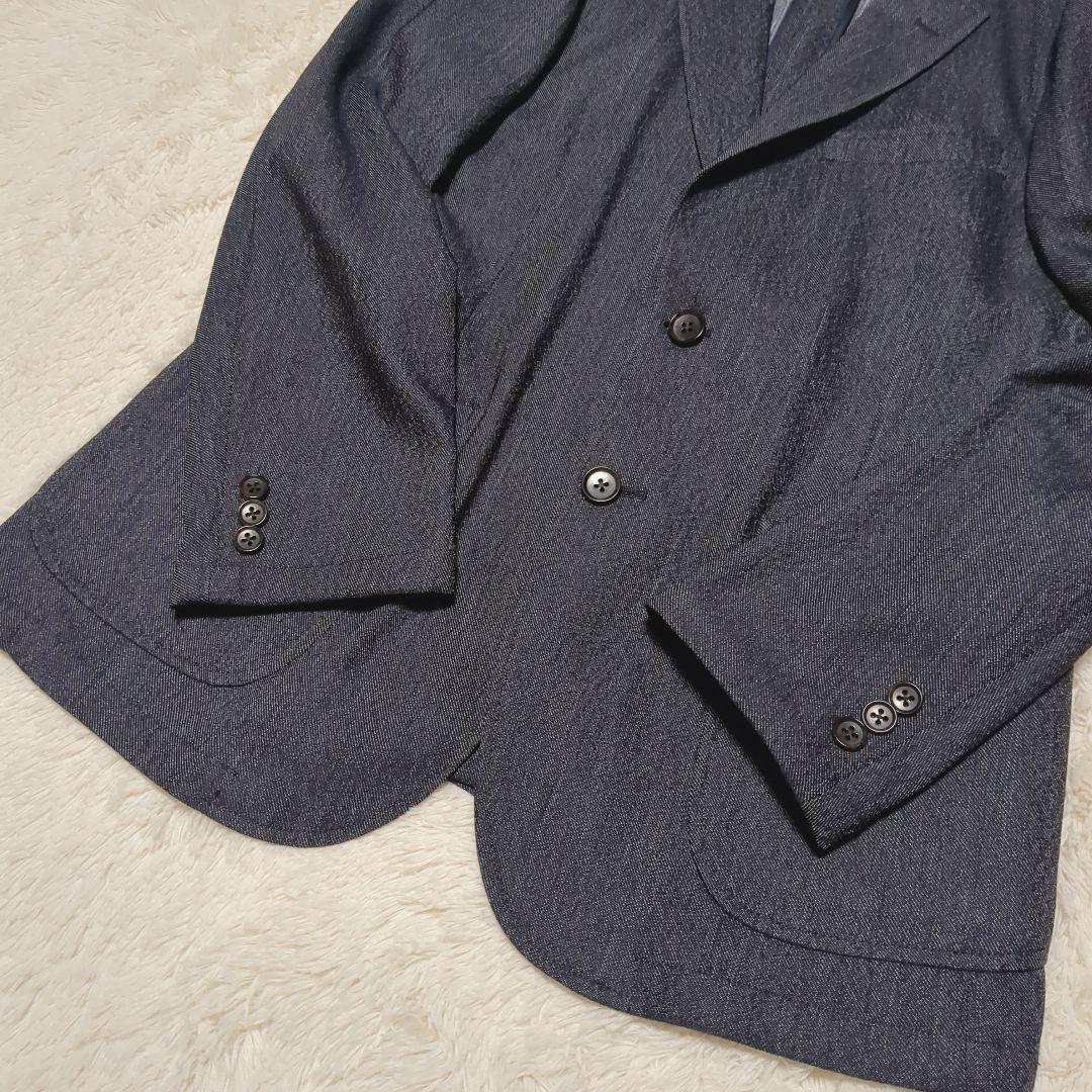 ほぼ未使用!BEAMS HEART デニムスーツセットアップ サイズ46 紺 ほぼ未使用!BEAMS HEART デニムスーツセットアップ サイズ46 紺