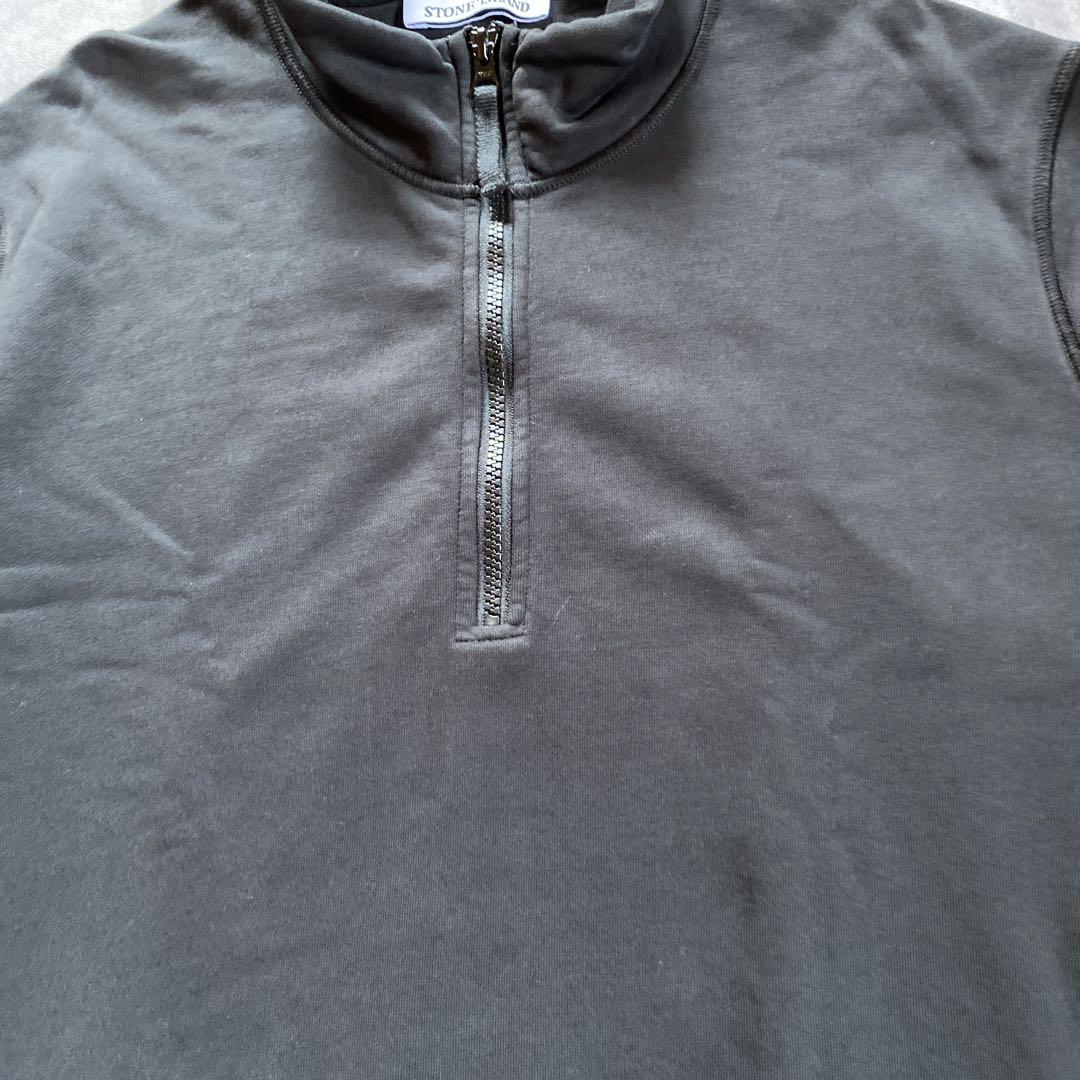 stone island half zip sweat garment dye