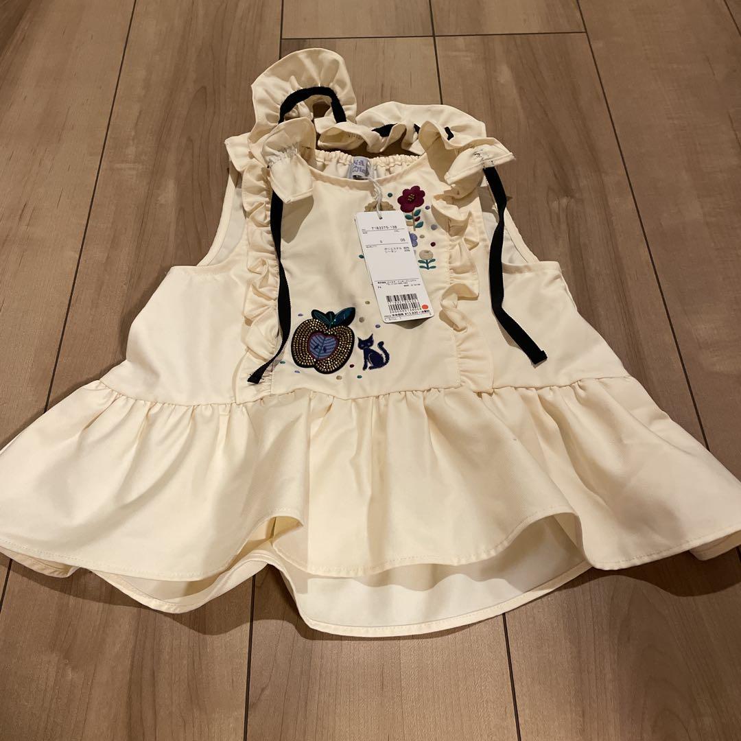 値下げ中！新品未使用アナスイミニ　 アイボリー フリルチュニック S