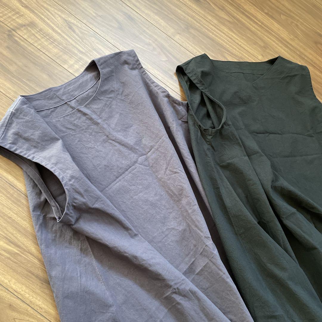 みすず様　ワッシャーコットン　ノースリーブワンピース