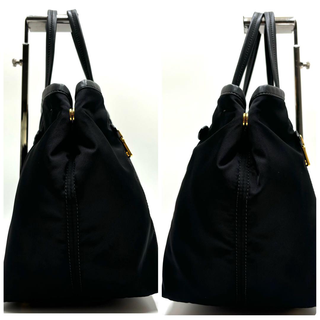 ✨未使用級✨PRADA 三角ロゴ 2way ハンドバッグ ショルダーバッグ 黒 画像6