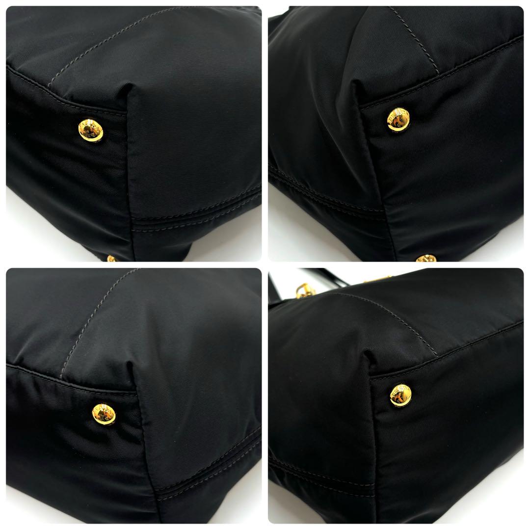 ✨未使用級✨PRADA 三角ロゴ 2way ハンドバッグ ショルダーバッグ 黒 画像7