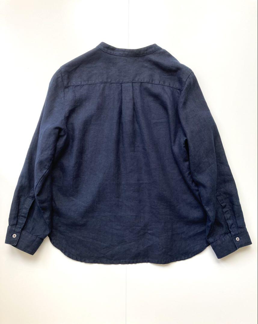 【あっこたん×fog linen work×キナル】ていばんシャツ　ネイビー