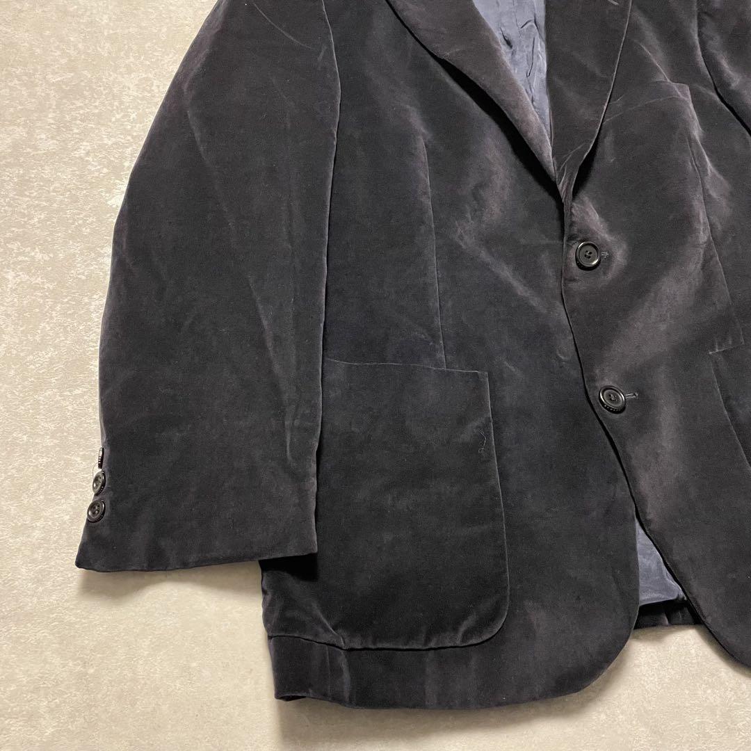 BURBERRY ベロアテーラードジャケット ブラックブレザー バーバリーユーロ