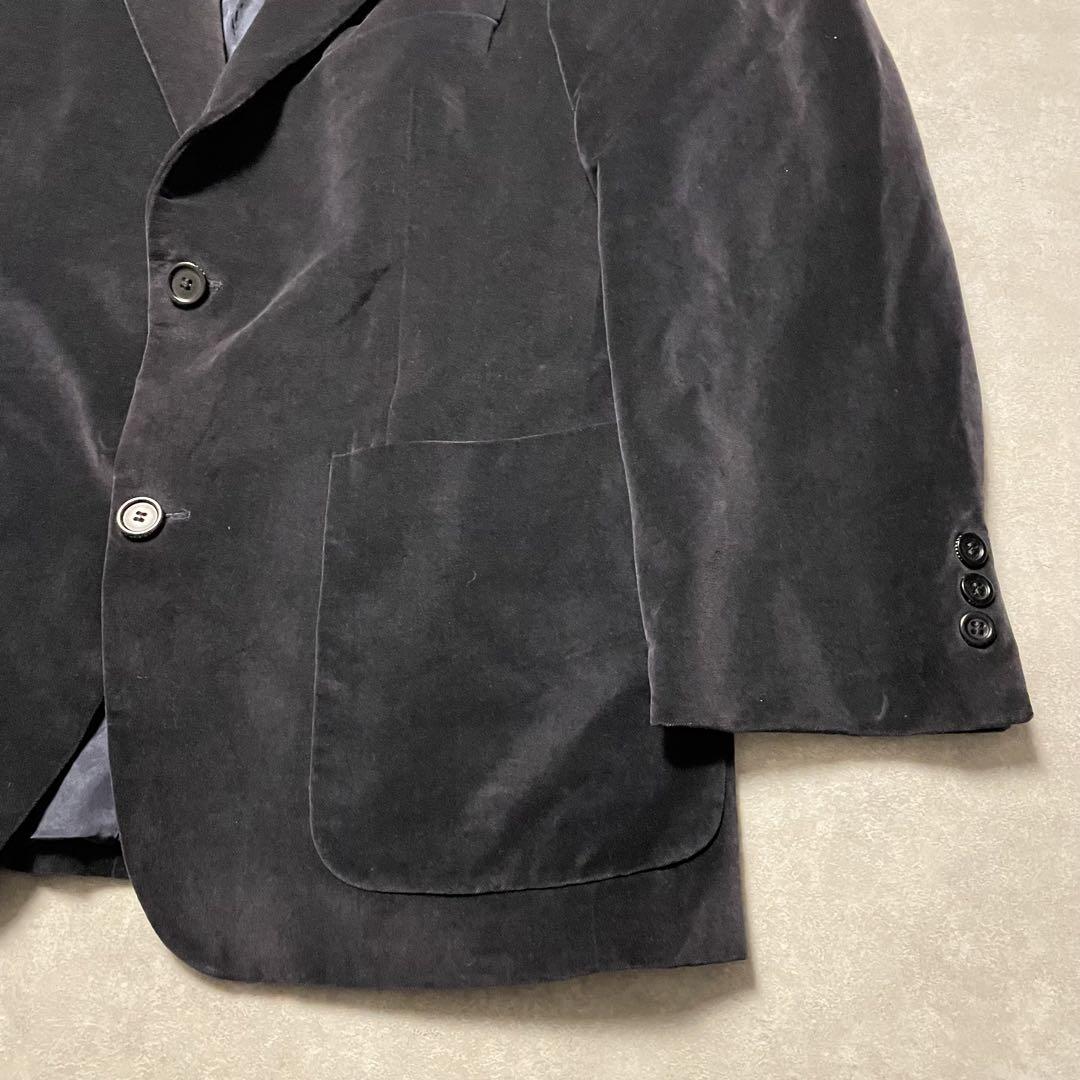 BURBERRY ベロアテーラードジャケット ブラックブレザー バーバリーユーロ