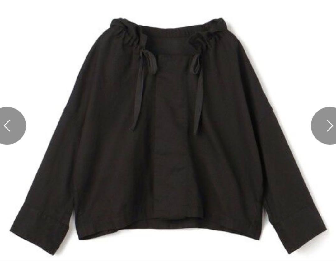 トゥモローランド　コットンリネンパナマクロス　ネックギャザージャケット