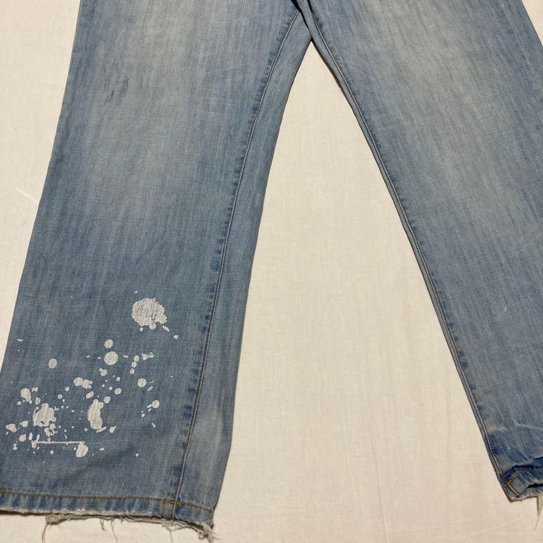単品購入可 00s 極太 ロカウェア W40 ワイド デニム バギーパンツ b系