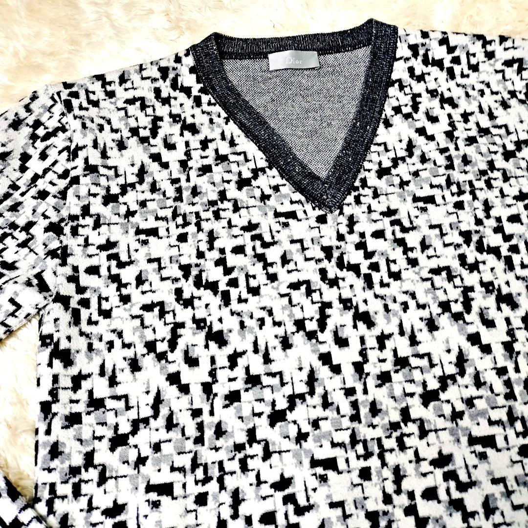極美品✨️ディオールオム 08AW クリス期 ジオメトリックニット セーター S