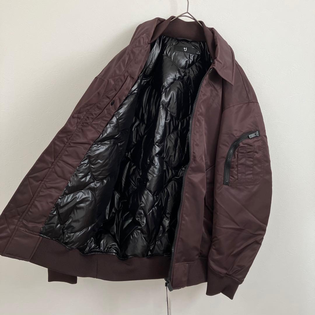 新品タグ付 +J プラスジェイ ダウンオーバーサイズリブブルゾン ワイン コラボ 新品タグ付 +J プラスジェイ ダウンオーバーサイズリブブルゾン ワイン コラボ